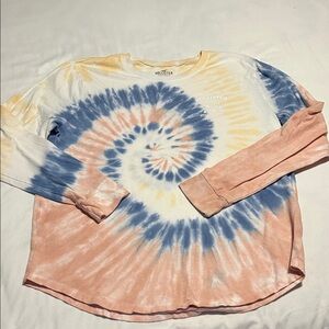 Hollister Yellow and White Cotton Tee